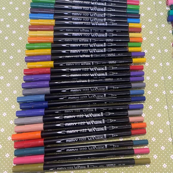 Huge Marvy Le Plume Marker Pens Lot 80 Pc Double Sided Markers - Picture 3 of 6